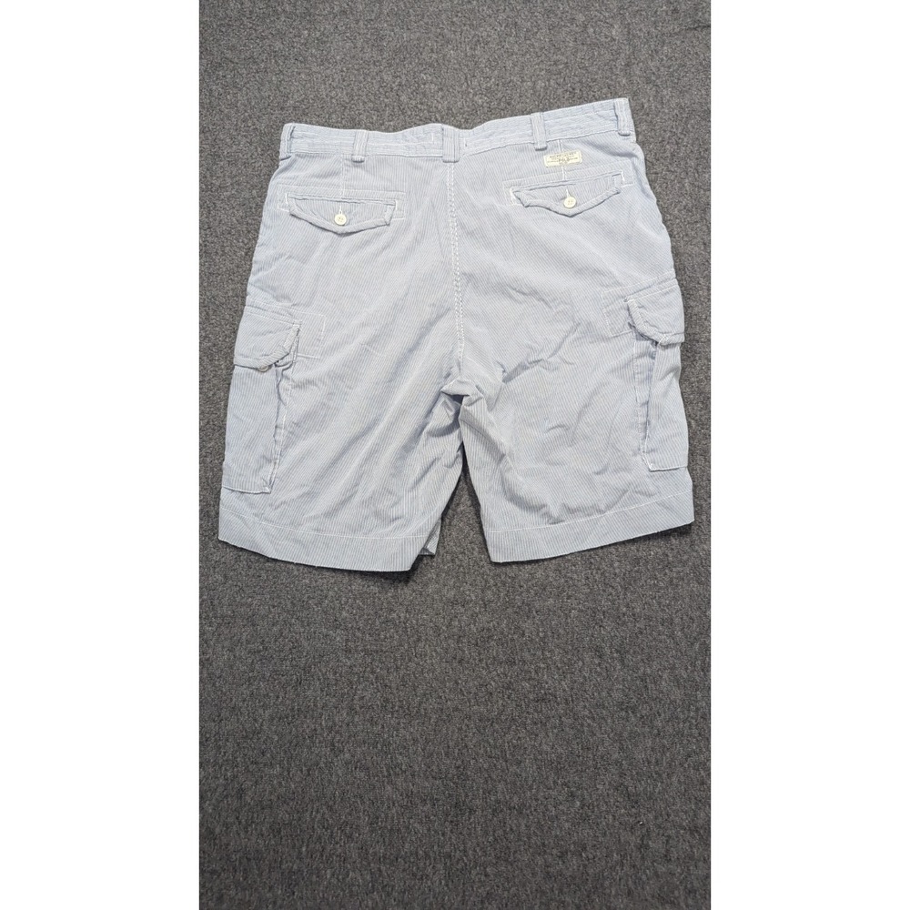 Polo Ralph Lauren Shorts Men's Blue‎ White 42T Seersucker Cargo Chinos Old Money - Picture 2 of 16